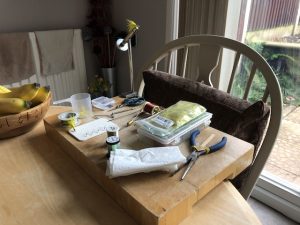 kitchen table fly tying